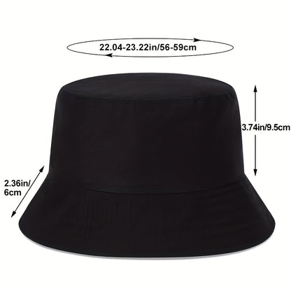 1pc Men's Solid Color Bucket Hat, Sunscreen Outdoor Sports Casual Bucket Hat, Ideal Choice For Gifts Badiee Stylez