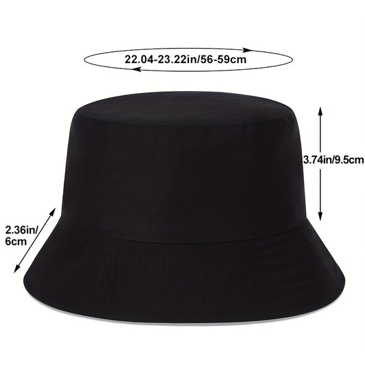 1pc Men's Solid Color Bucket Hat, Sunscreen Outdoor Sports Casual Bucket Hat, Ideal Choice For Gifts Badiee Stylez