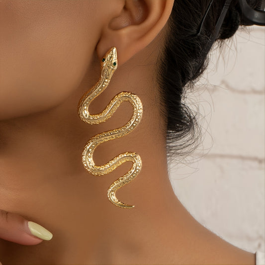 Exaggerated Snake-Shaped Earrings Badiee Stylez
