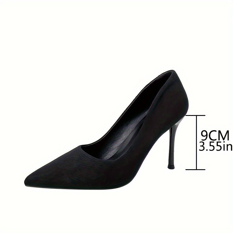 VIPMRSKING Women'S Pointed Toe Stiletto Heels - Ultra-High Heels with Soft Flannel Upper & Synthetic Cover Lining, TPU Sole for All-Season Formal & Casual Wear, Solid Color Elegant Dress Shoes for Parties, Weddings, Office, S Badiee Stylez