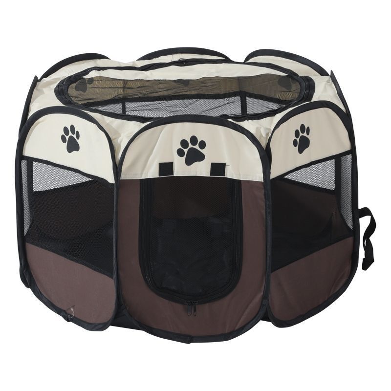 Octagonal Pet Fence Tent Oxford Cloth Scratch-Resistant Foldable Dog Cage for Dogs and Cats, Kennel Nest Badiee Stylez