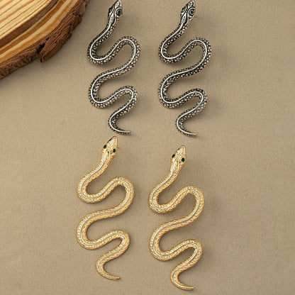 Exaggerated Snake-Shaped Earrings Badiee Stylez