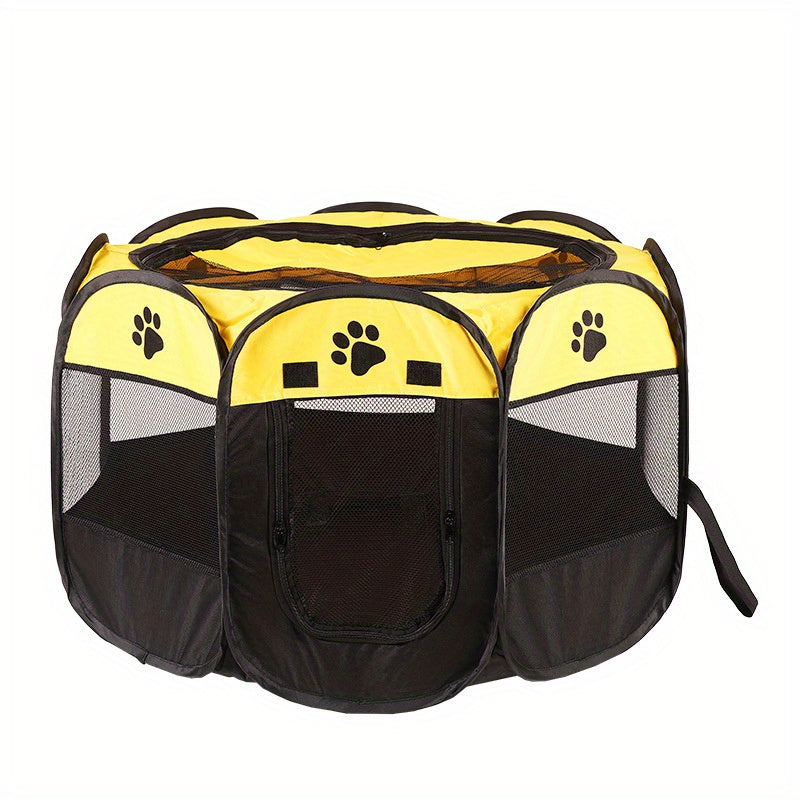 Octagonal Pet Fence Tent Oxford Cloth Scratch-Resistant Foldable Dog Cage for Dogs and Cats, Kennel Nest Badiee Stylez