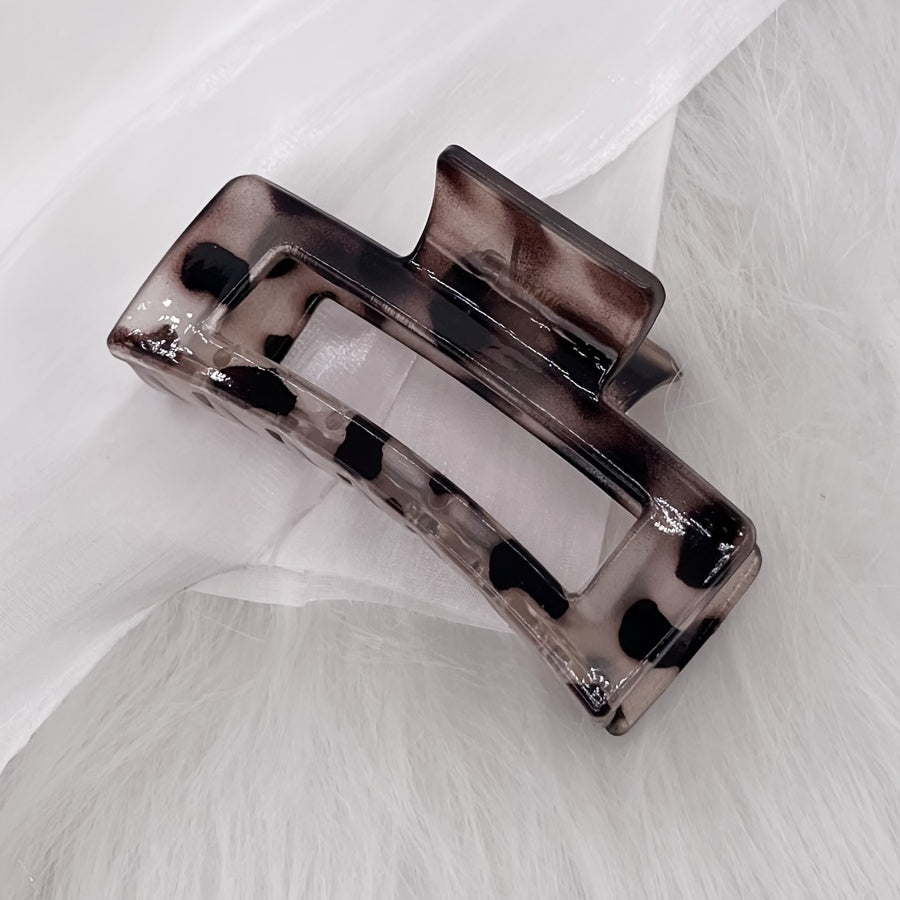 Multicolor Large Thick Acrylic Hair Clip Rectangle Hairclip Long Hair Resin Claw Clips Nonslip Jaw Clips Badiee Stylez