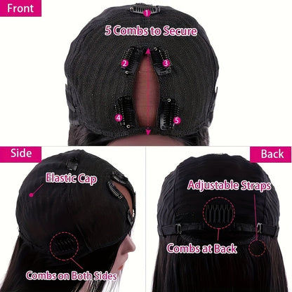 Body Wave V Part Wigs Human Hair 250% Density For Women Full Head Clip In Half Wig No Leave Out Body Wave Wig For Black Women Badiee Stylez