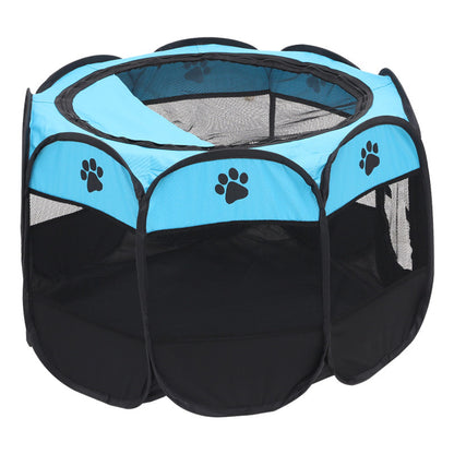 Octagonal Pet Fence Tent Oxford Cloth Scratch-Resistant Foldable Dog Cage for Dogs and Cats, Kennel Nest Badiee Stylez