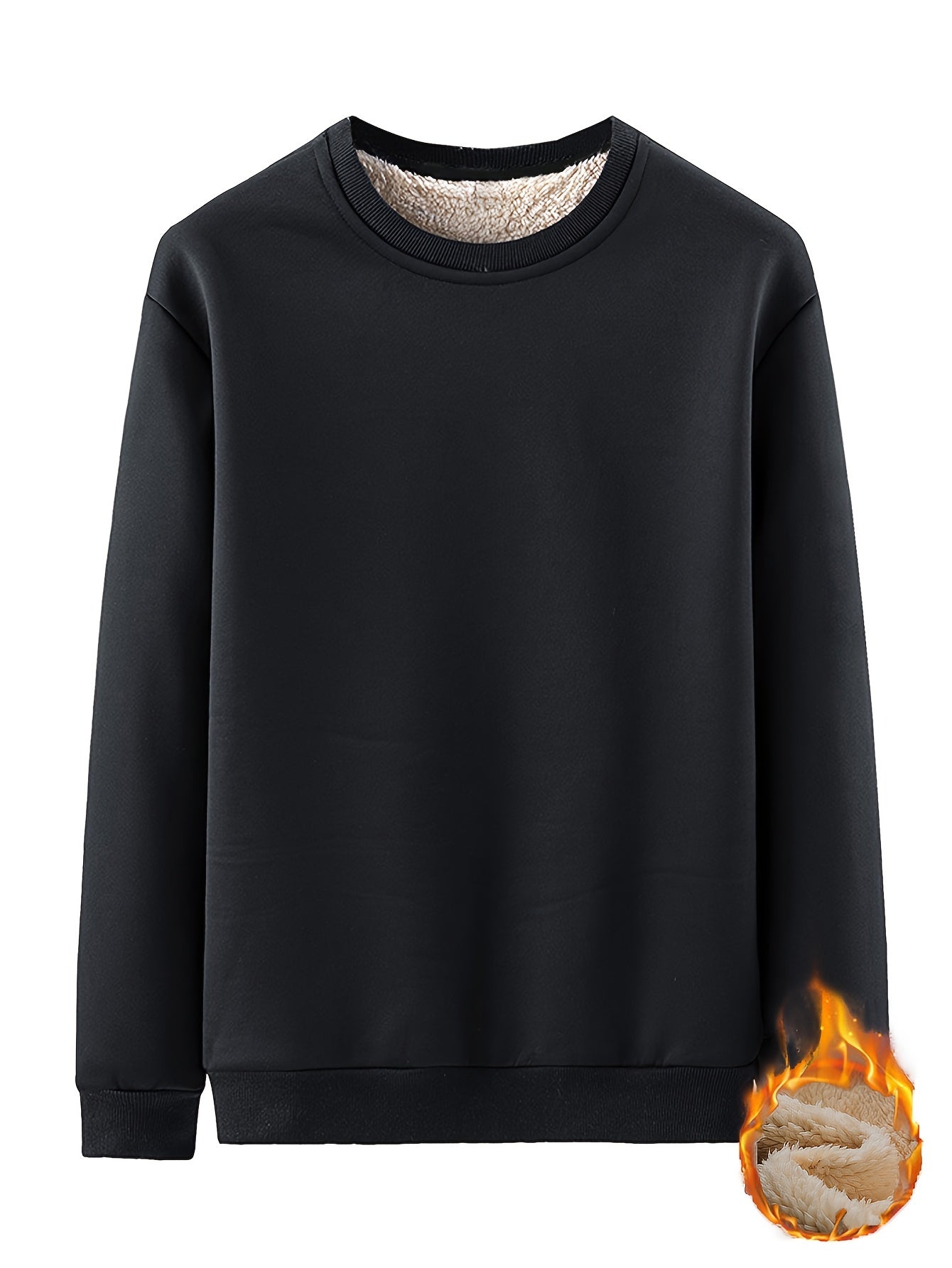 New Men's Casual Fashionable Solid Color Crew Neck Sweatshirts For Autumn And Winter Badiee Stylez