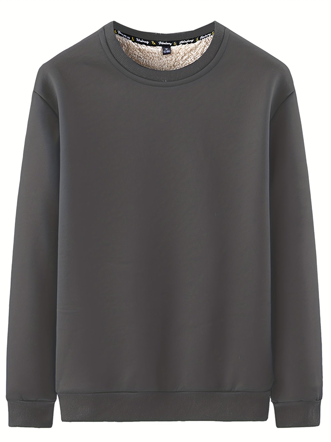 New Men's Casual Fashionable Solid Color Crew Neck Sweatshirts For Autumn And Winter Badiee Stylez