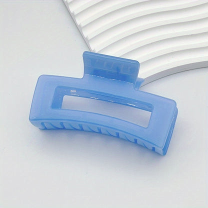 Multicolor Large Thick Acrylic Hair Clip Rectangle Hairclip Long Hair Resin Claw Clips Nonslip Jaw Clips Badiee Stylez