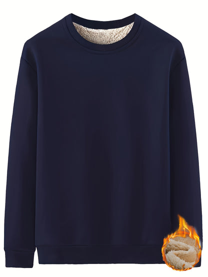 New Men's Casual Fashionable Solid Color Crew Neck Sweatshirts For Autumn And Winter Badiee Stylez