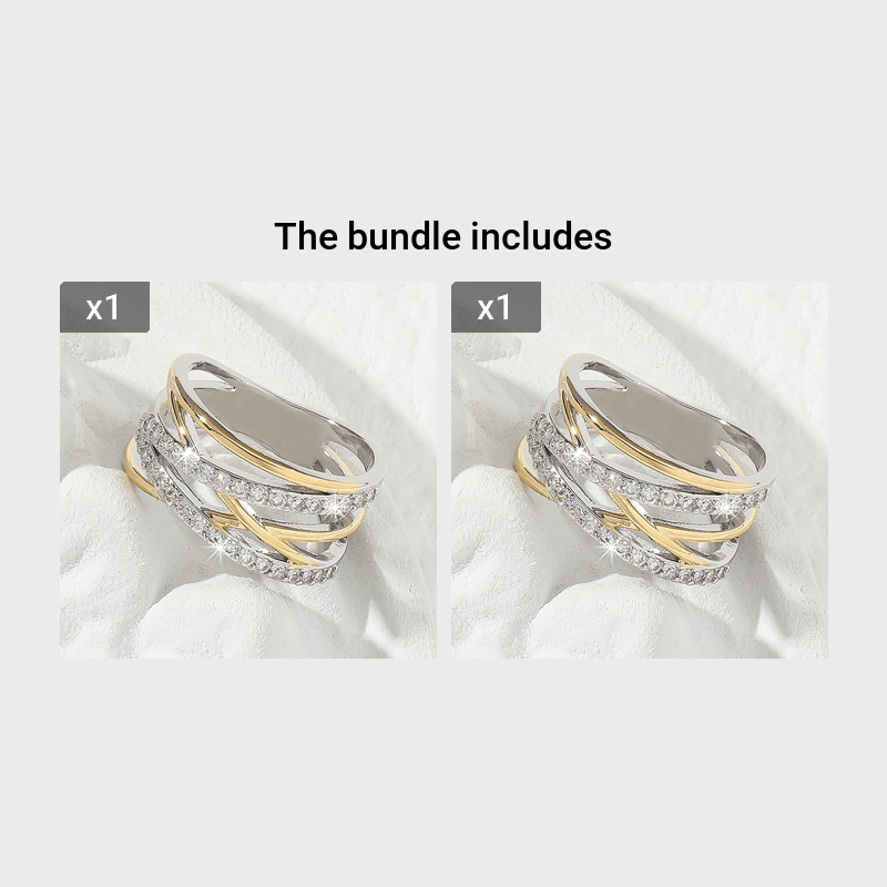 Luxury Infinity zirconia Eternity Ring 18K Gold Plated Wedding Engagement Party Decor For Bride Women Girls Gift Badiee Stylez