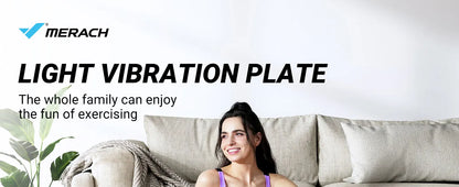 MERACH Vibration Plate Exercise Machine with Light Whole Body Workout Power Vibrate Platform Vibration Plate Lymphatic Drainage