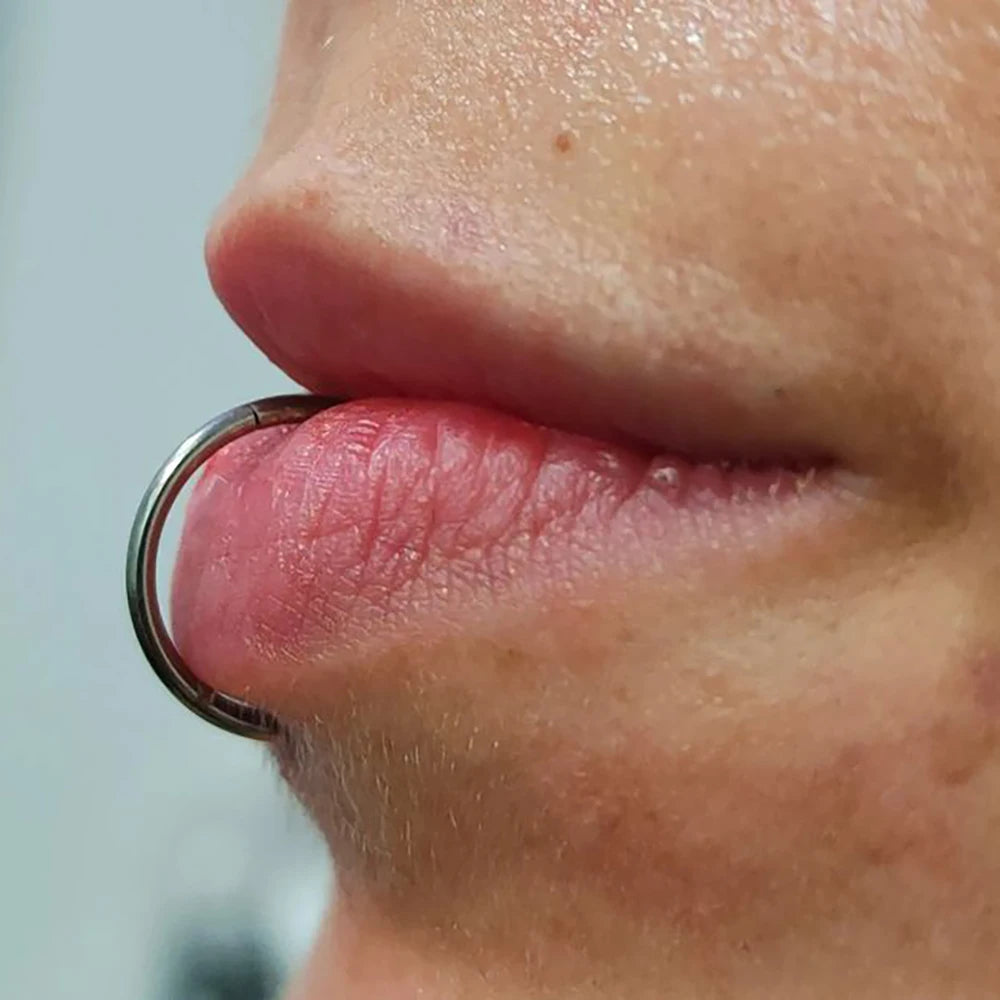 Right Grand Hypoallergenic Nose Rings ASTM F136 Titanium Septum Jewelry Hinged Segment Ring Body Piercing Nose Hoop Lip Rings