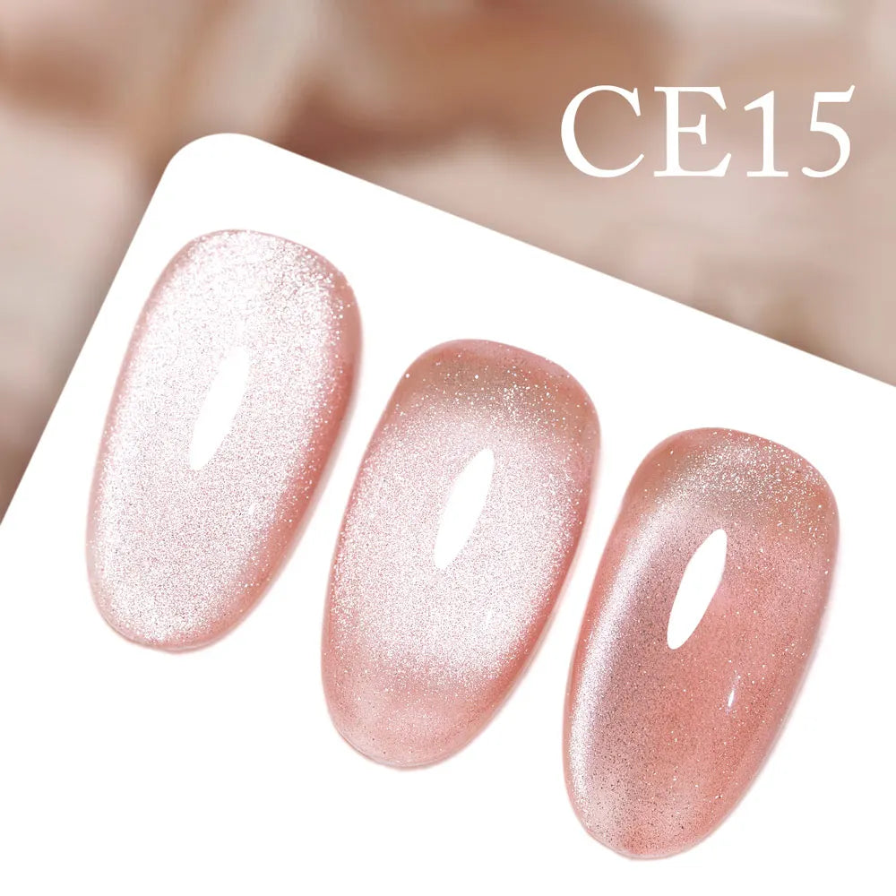 CANNI New 18ml Long Wear No-wipe Bright Topcoat Peeloff Base coat 5g Crystal Magnetic Cat Eye Gel Sparkling Glitter Varnishe CE15