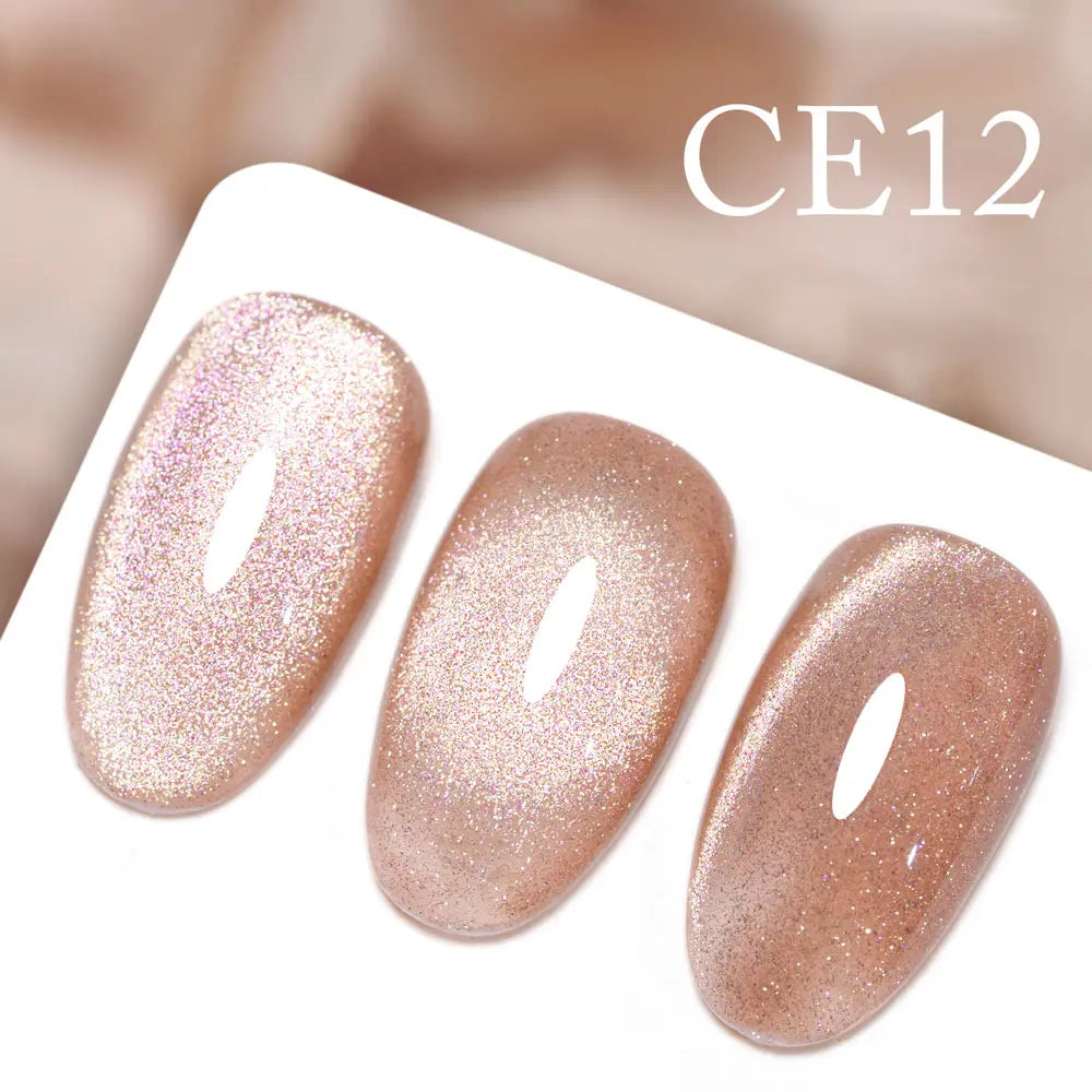 CANNI New 18ml Long Wear No-wipe Bright Topcoat Peeloff Base coat 5g Crystal Magnetic Cat Eye Gel Sparkling Glitter Varnishe CE12