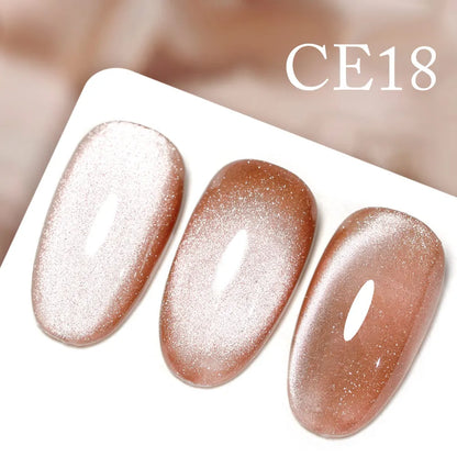 CANNI New 18ml Long Wear No-wipe Bright Topcoat Peeloff Base coat 5g Crystal Magnetic Cat Eye Gel Sparkling Glitter Varnishe CE18