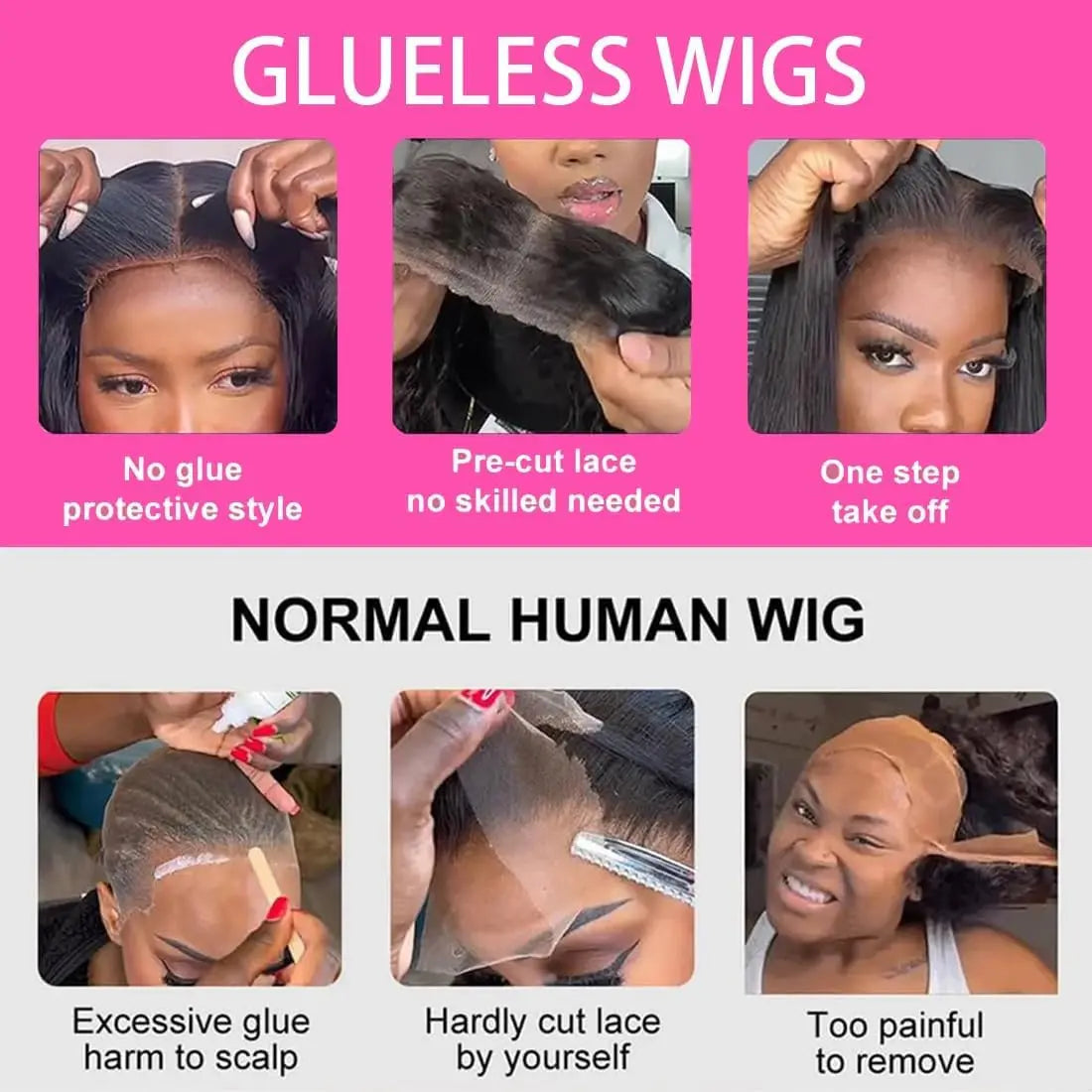 Deep Curly Wear and Go Glueless Wigs Lace Front Wigs Human Hair for Women Transparent 4x4 Glueless Lace Closure Wigs Curly Hair Badiee Stylez