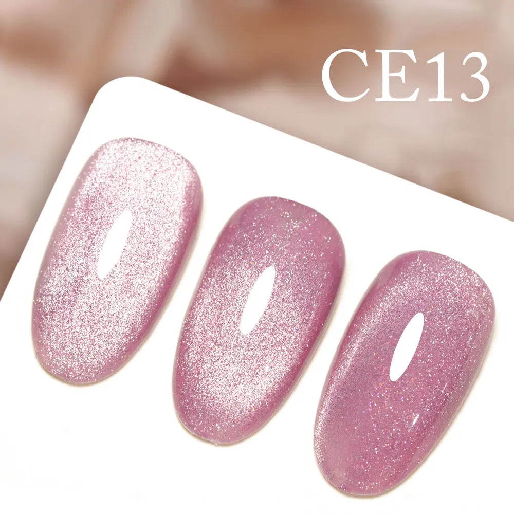 CANNI New 18ml Long Wear No-wipe Bright Topcoat Peeloff Base coat 5g Crystal Magnetic Cat Eye Gel Sparkling Glitter Varnishe CE13