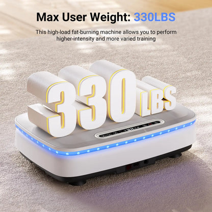 MERACH Vibration Plate Exercise Machine with Light Whole Body Workout Power Vibrate Platform Vibration Plate Lymphatic Drainage