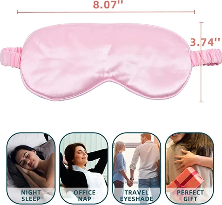 Imitated Silk Eye Patch Shading Sleep Eye Mask Eyepatch Travel Relax Cover Eyeshade Health Sleeping Shield Soft Eye Care Tools Badiee Stylez