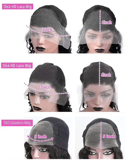 Bone Straight 13x4 Lace Frontal Wig For Women 5x5 Glueless Invisi-Drawstring Black Human Hair Wig 13X6 Lace Front Wig Human Hair Badiee Stylez