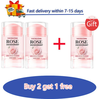Pink Rose Essentials Deodorant Stick Long Lasting Fragrance Fragrance Oil Deodorant Cream Dating Aroma Perfume Cooling armpit