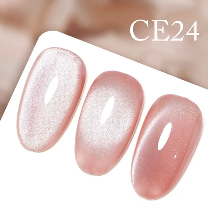 CANNI New 18ml Long Wear No-wipe Bright Topcoat Peeloff Base coat 5g Crystal Magnetic Cat Eye Gel Sparkling Glitter Varnishe CE24