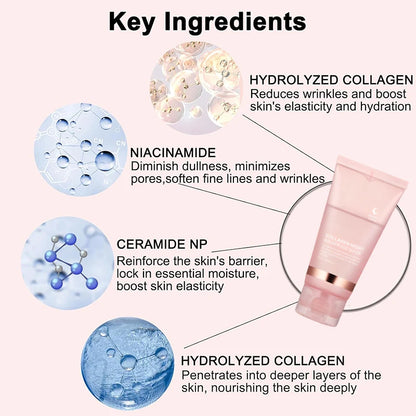 5PC Korean Collagen Wrapping Peel Off Facial Mask Elasticity Hydration Reduces Sagging Dullness Hydrolyzed Collagen Skin Care