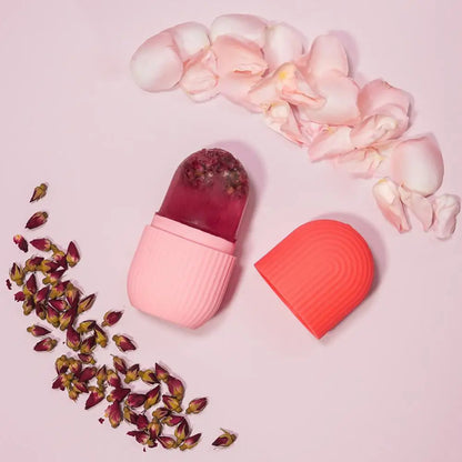 Silicone Cube Tray Shape Face Facial Ice Roller Massage Face Massage Roller Frozen Facial Reusable Ice Face Roller Skincare Tool Badiee Stylez