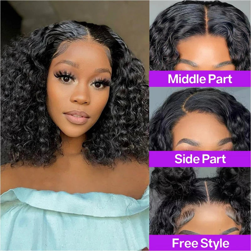 Jerry Curly Wigs 13x4 HD Lace Frontal Wig Glueless Remy Human Hair 4x4 Lace Closure Wig Human Hair Wigs Virgin Hair for Women Badiee Stylez