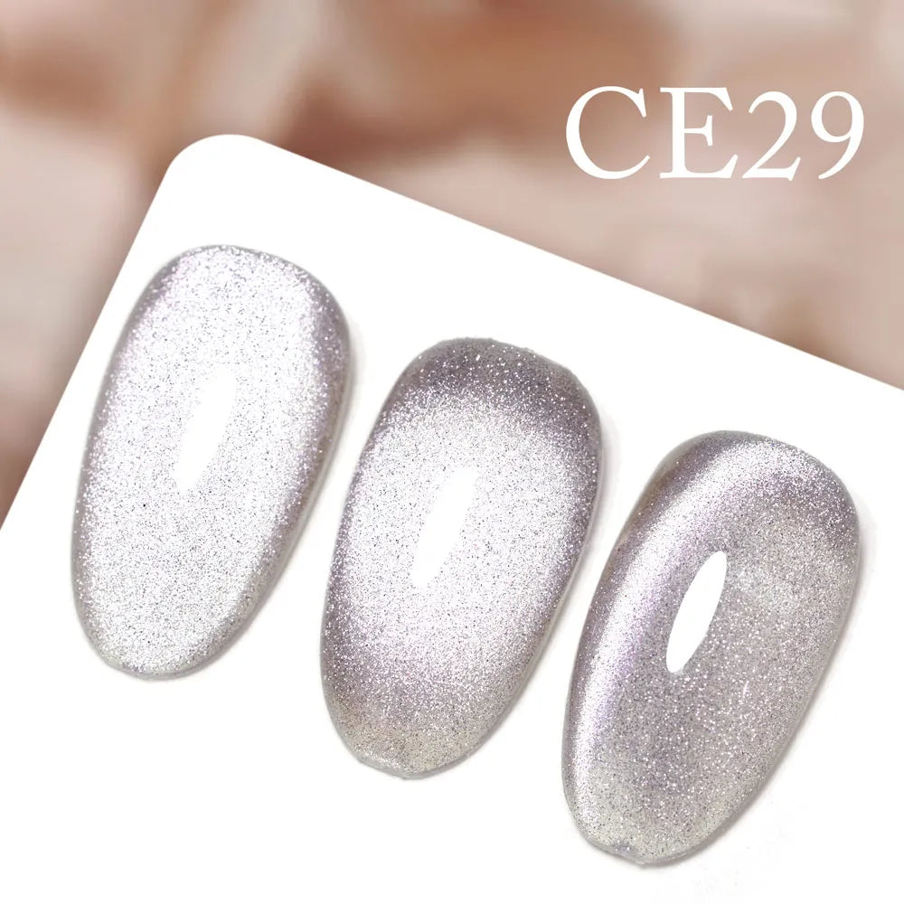 CANNI New 18ml Long Wear No-wipe Bright Topcoat Peeloff Base coat 5g Crystal Magnetic Cat Eye Gel Sparkling Glitter Varnishe CE29