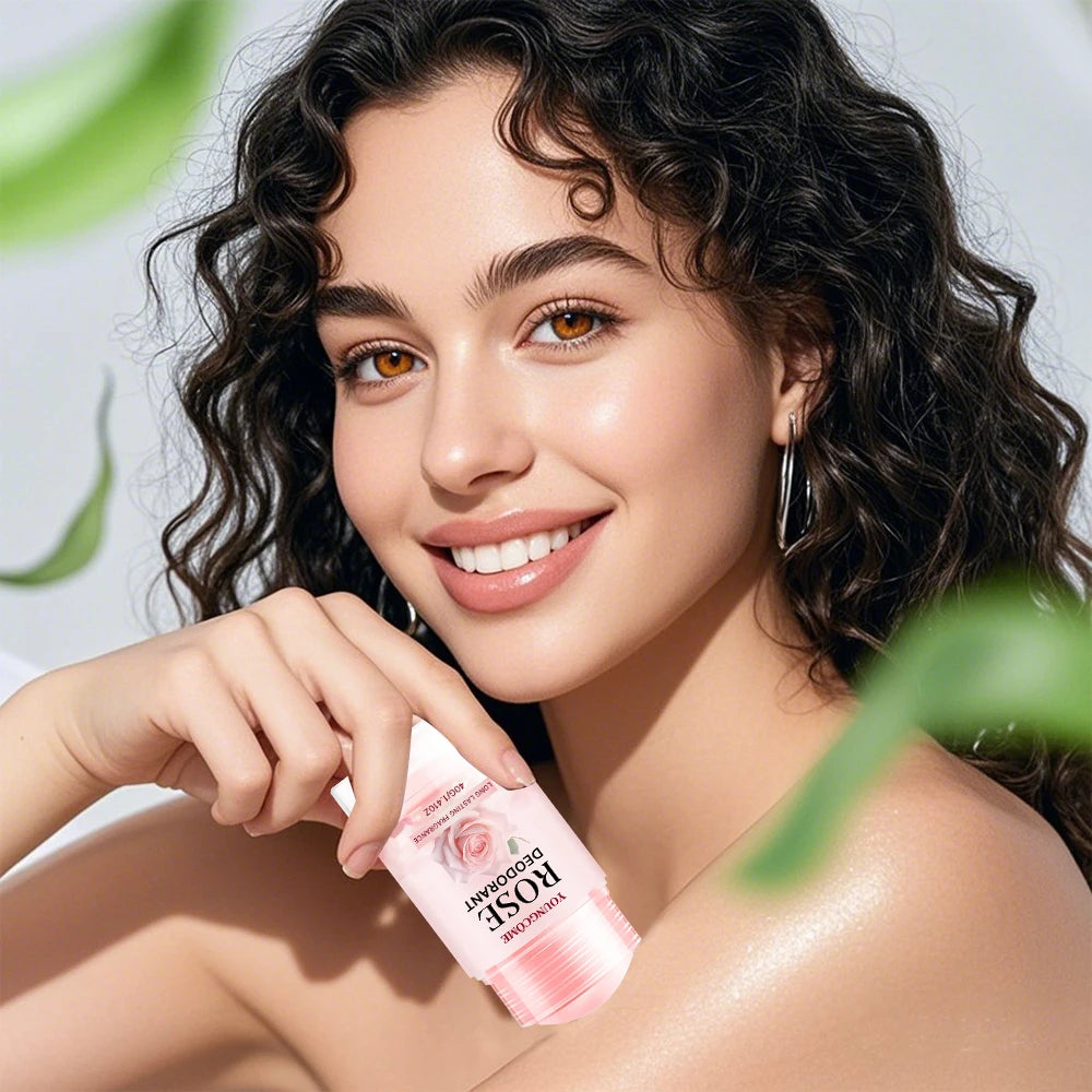 Pink Rose Essentials Deodorant Stick Long Lasting Fragrance Fragrance Oil Deodorant Cream Dating Aroma Perfume Cooling armpit