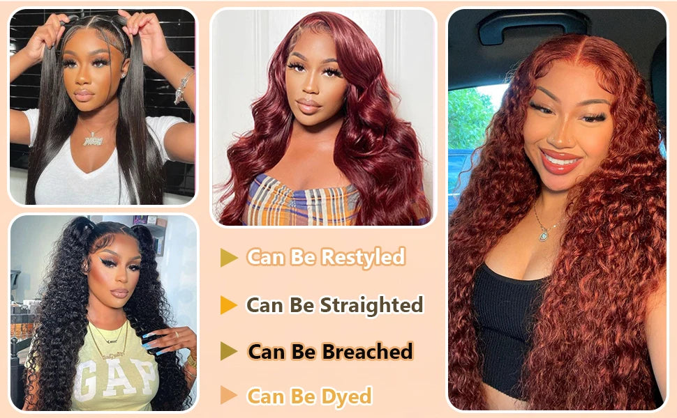 Deep Curly Wear and Go Glueless Wigs Lace Front Wigs Human Hair for Women Transparent 4x4 Glueless Lace Closure Wigs Curly Hair Badiee Stylez
