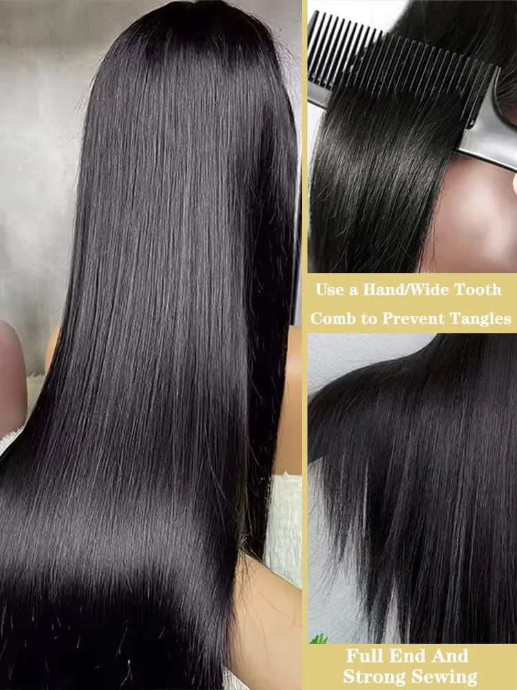 Bone Straight Wigs Human Hair 13x6 HD Lace Frontal Wig 30 32Inch 100%  Lace Front Wig 5x5 Closure Glueless Natural For Women Badiee Stylez