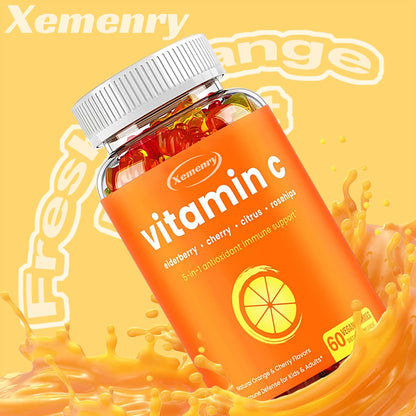 Vitamin C Gummies - Powerful Antioxidants for Skin Nutrition Health Immune Health Brighten Skin - 60 Gummies