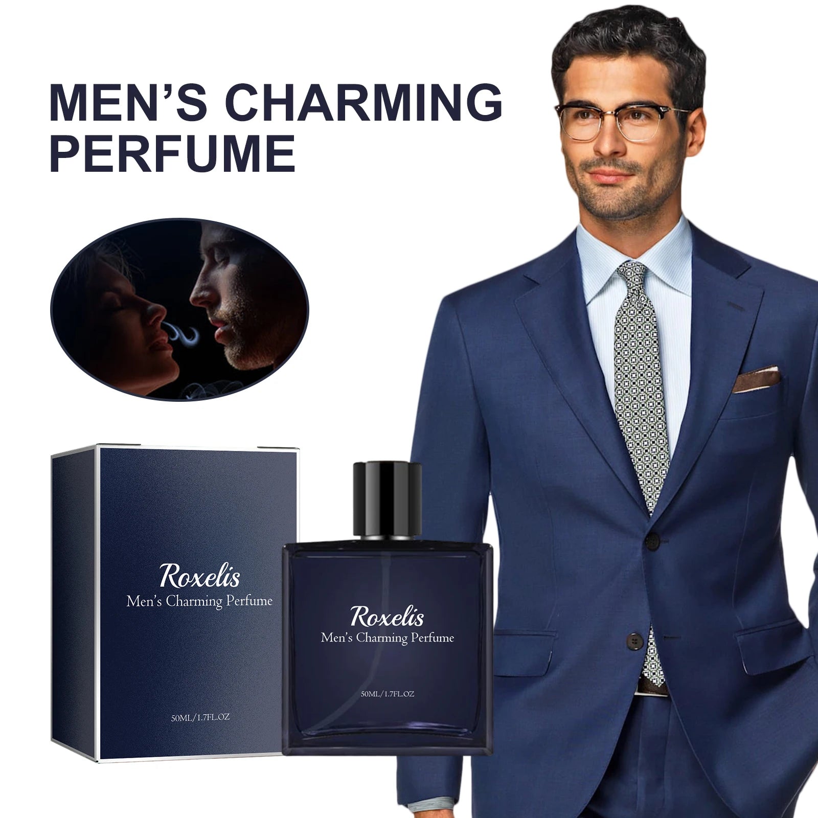 Roxelis 50ml Men Glamour Perfume Spray Cologne Light Fragrance Fresh Pheromone Romantic Couple Dating Gentlemen Charming Perfume Badiee Stylez