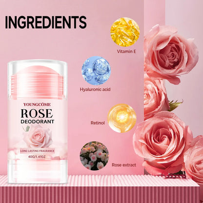 Pink Rose Essentials Deodorant Stick Long Lasting Fragrance Fragrance Oil Deodorant Cream Dating Aroma Perfume Cooling armpit