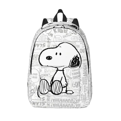 Snoopy Smile Cute Cartoon Backpack for Men Women Cool Student Work Daypack College Canvas Bags with Pocket 1