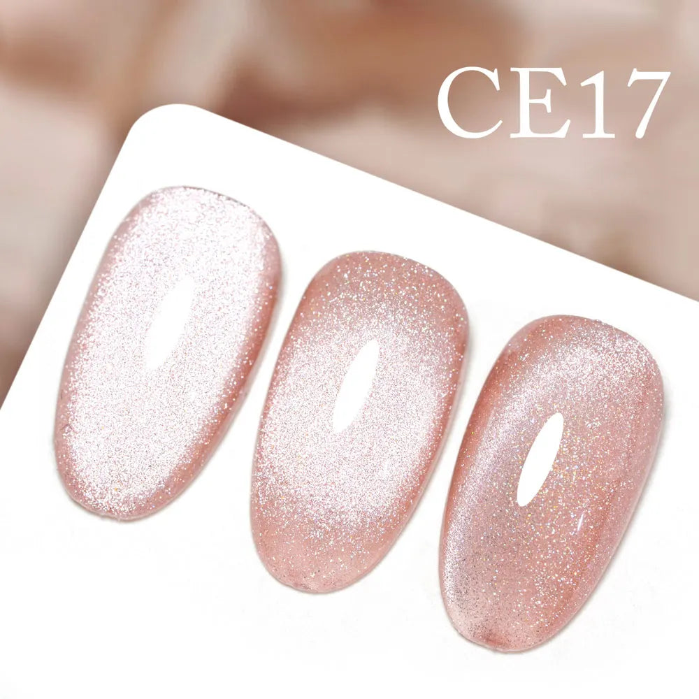 CANNI New 18ml Long Wear No-wipe Bright Topcoat Peeloff Base coat 5g Crystal Magnetic Cat Eye Gel Sparkling Glitter Varnishe CE17