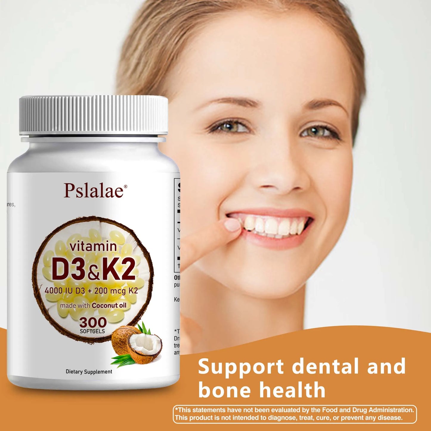 Vitamin D3 and K2 Softgels - Promotes Absorption, Digestion, and Maintains Health - 300 Softgels