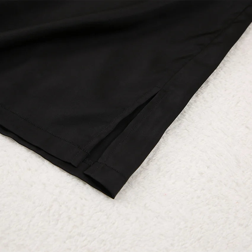 NHKDSASA Oversized Satin Silk Sleepwear Low Cut Sexy Pajamas For Women Single-Breasted Long Sleeves Wide Leg Pants Trouser Suits