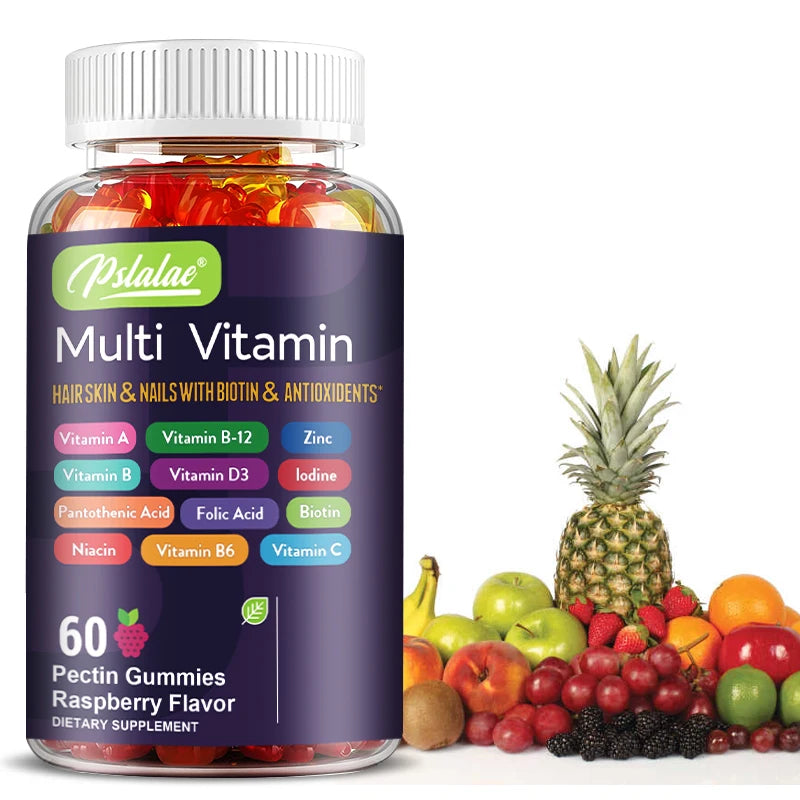 Multivitamin Gummies - with Vitamins and Minerals - Enhances Energy Levels, Immune Support, Antioxidant - 60 Gummies