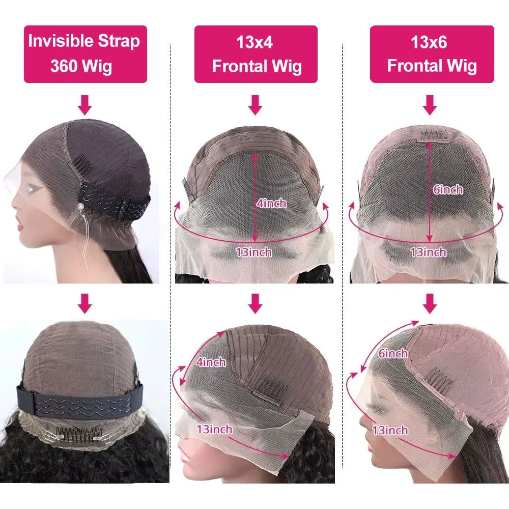 Highlight Body Wave 30 Inch Lace Front Human Hair Wigs 13x6 13x4 HD Lace Frontal Wig Invisible Strap 360 Full Lace Glueless Wig