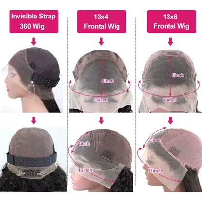 Highlight Body Wave 30 Inch Lace Front Human Hair Wigs 13x6 13x4 HD Lace Frontal Wig Invisible Strap 360 Full Lace Glueless Wig