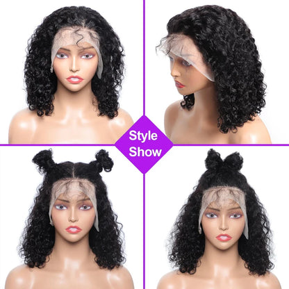 Jerry Curly Wigs 13x4 HD Lace Frontal Wig Glueless Remy Human Hair 4x4 Lace Closure Wig Human Hair Wigs Virgin Hair for Women Badiee Stylez