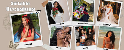 Wear and Go Glueless Wigs Human Hair Deep Wave Lace Front Wigs 4x4 HD Lace Closure Wigs Human Hair No Glue Ready to Wear Wig Badiee Stylez