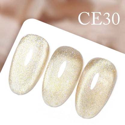 CANNI New 18ml Long Wear No-wipe Bright Topcoat Peeloff Base coat 5g Crystal Magnetic Cat Eye Gel Sparkling Glitter Varnishe CE30