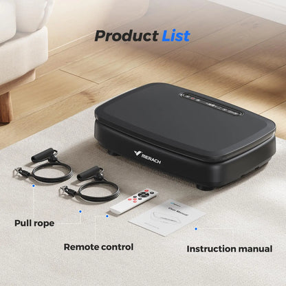 MERACH Vibration Plate Exercise Machine with Light Whole Body Workout Power Vibrate Platform Vibration Plate Lymphatic Drainage 2439B2 NO LIGHT United States