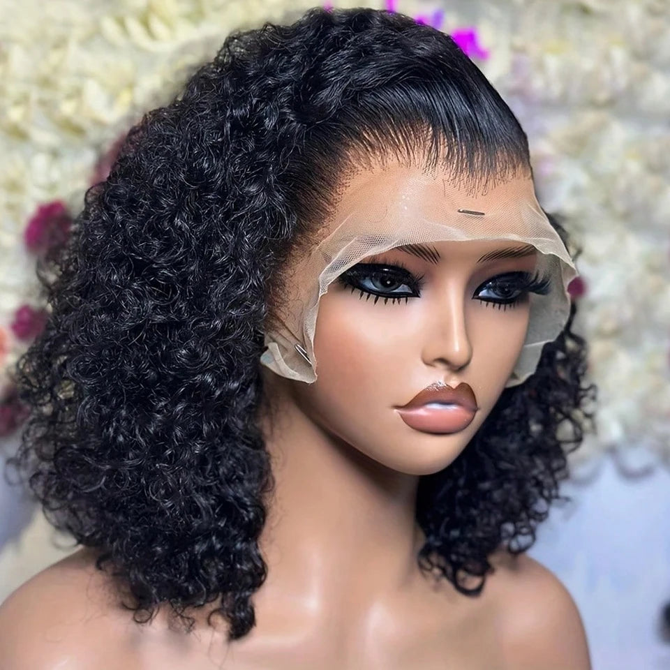 Jerry Curly Wigs 13x4 HD Lace Frontal Wig Glueless Remy Human Hair 4x4 Lace Closure Wig Human Hair Wigs Virgin Hair for Women Badiee Stylez