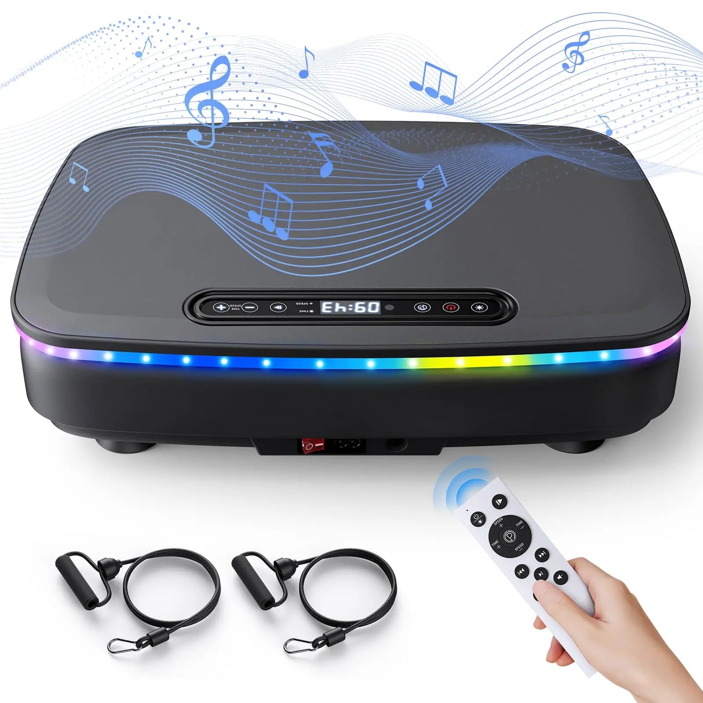 MERACH Vibration Plate Exercise Machine with Light Whole Body Workout Power Vibrate Platform Vibration Plate Lymphatic Drainage